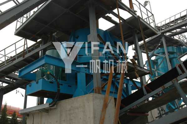 制砂机工作现场