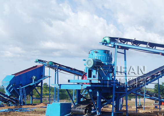 圆锥破碎机生产现场