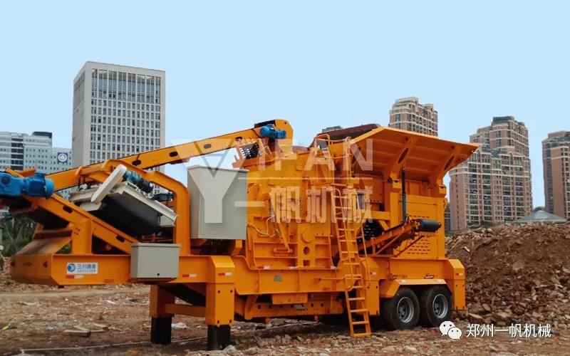 建筑垃圾处理生产线现场图